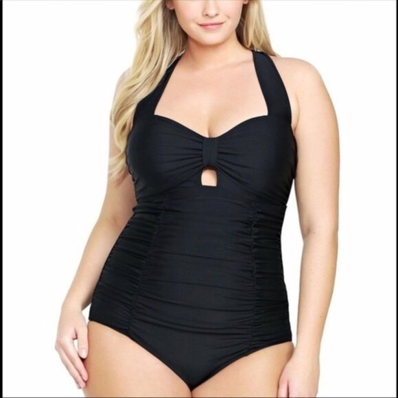 Torrid Black One Piece Swimsuit Plus 4 4x.